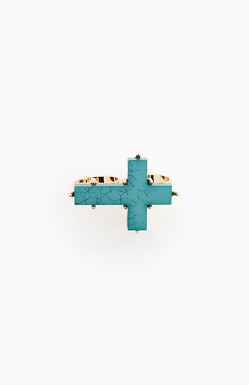 Stone Cross Double Ring Slide 1
