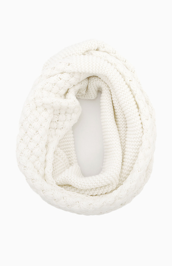 Mixed Knit Infinity Scarf Slide 1