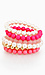 Bubblegum Beaded Coil Bracelet Thumb 1