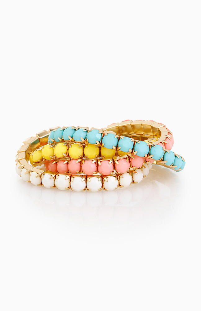 Candy Dots Bracelet Set in Floral Multi DAILYLOOK