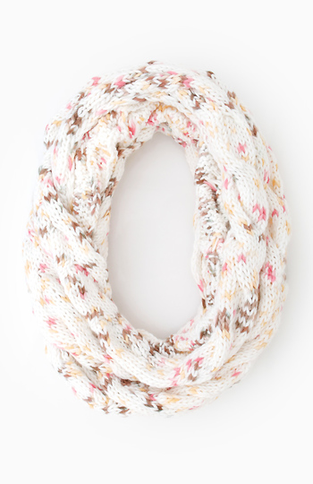 Braided Sorbet Woven Infinity Scarf Slide 1