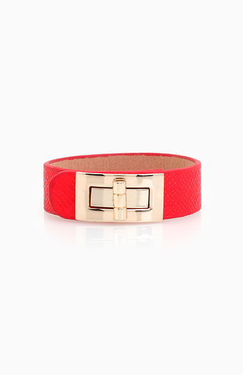 Textured Twist Lock Bracelet Slide 1