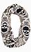 Framed Skull Infinity Scarf Thumb 1