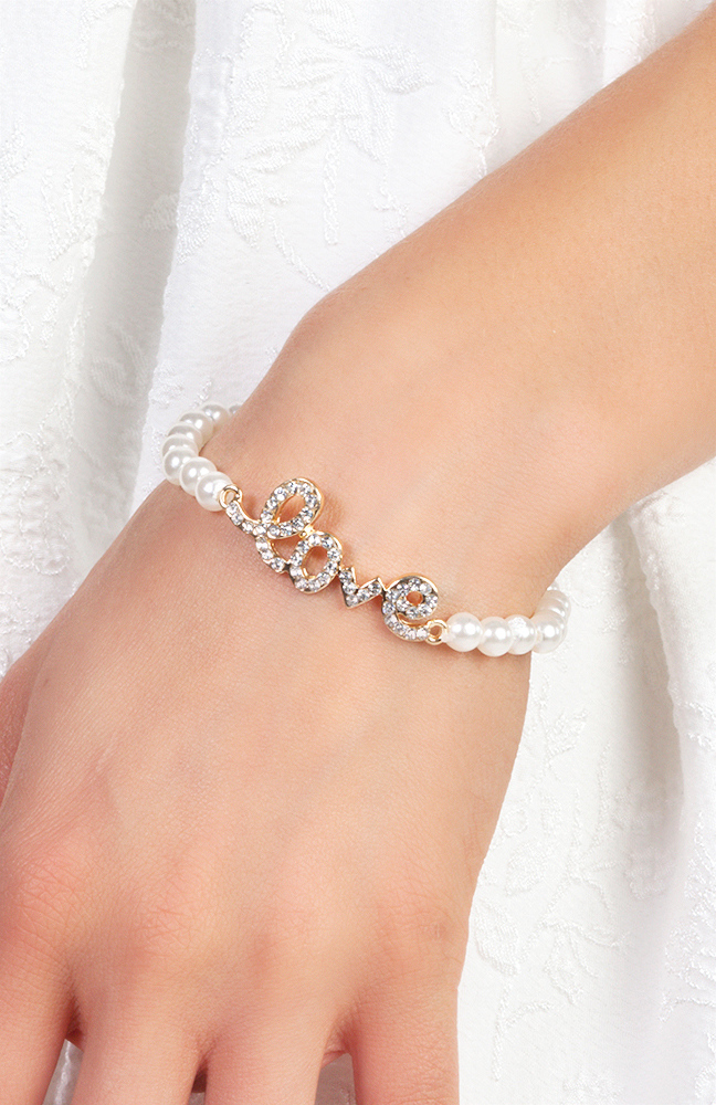 Crystal Love Bracelet in Ivory DAILYLOOK