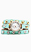 Crystal Stud Leather Wrap Watch Bracelet Thumb 1