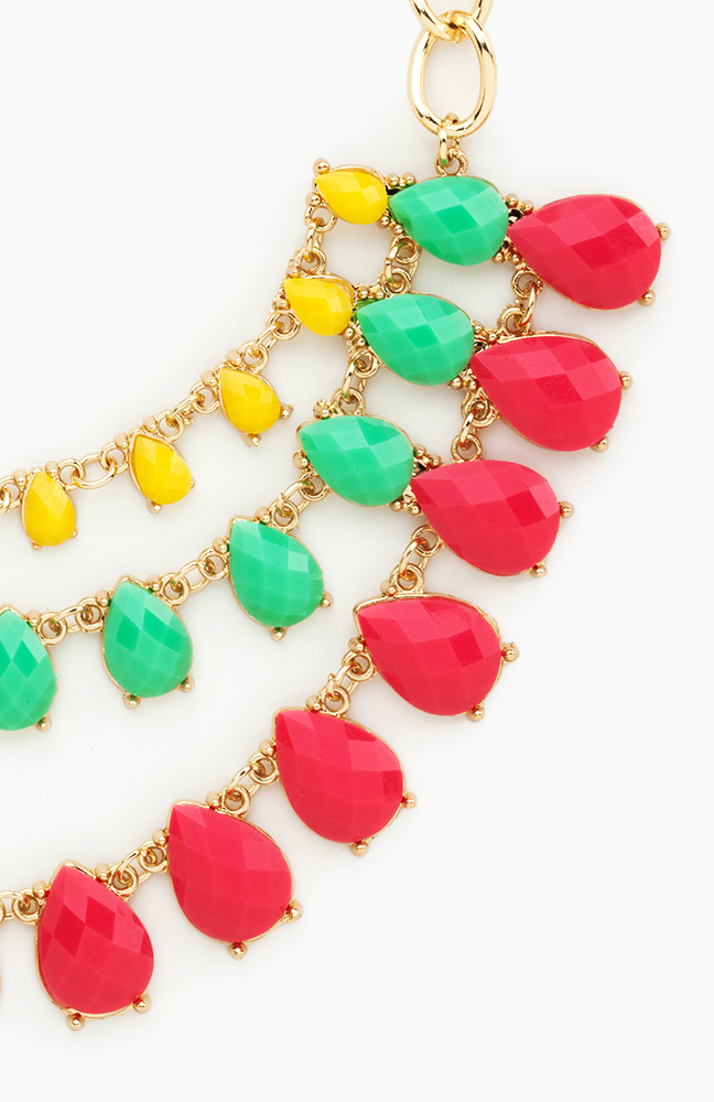 Jeweled Candy Necklace in Floral Multi DAILYLOOK
