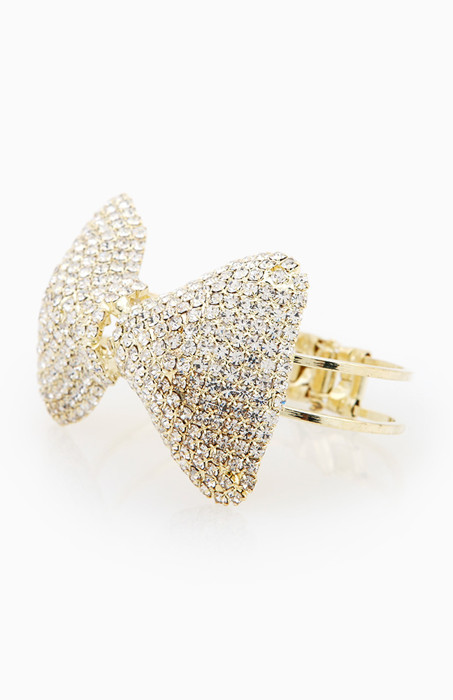 Crystal Bow Cuff Bracelet in Gold DAILYLOOK