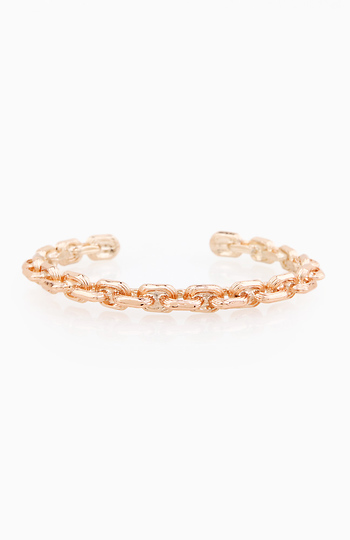 Stiff Chain Cuff Bracelet in Gold | DAILYLOOK