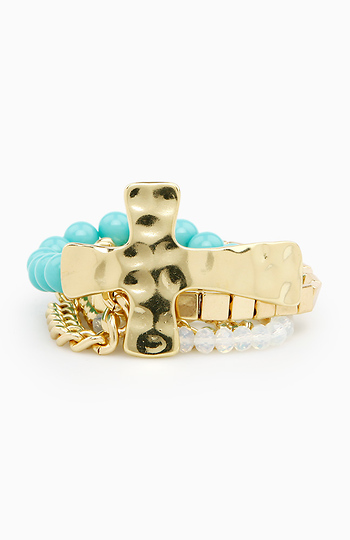 Charming Cross Bracelet Set Slide 1