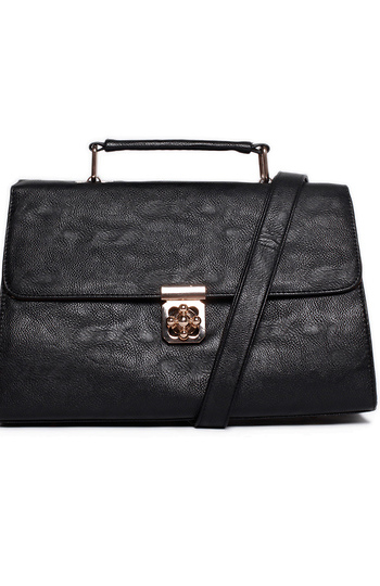 Textured Leather Tote Slide 1