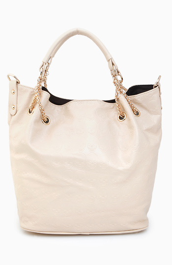 Skull Textured Handbag Slide 1