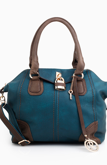 Deep Color Block Tote Slide 1