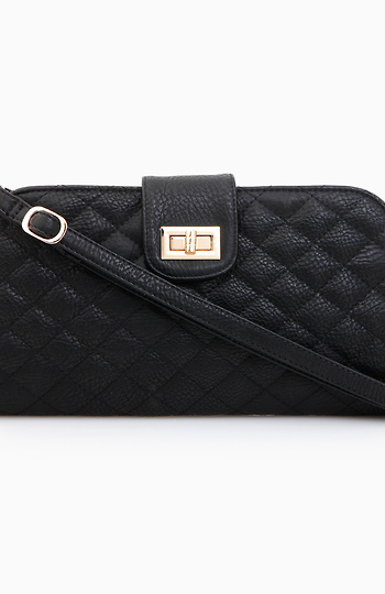 Quilted Twist Lock Clutch Slide 1