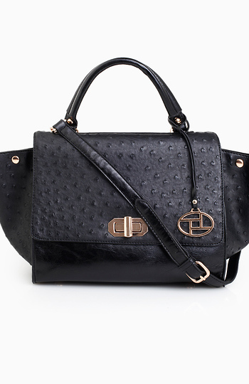Faux Ostrich Skin Handbag Slide 1