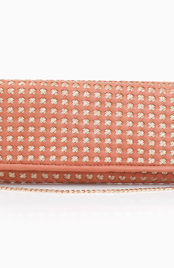 Glitter Basket Weave Clutch Slide 1