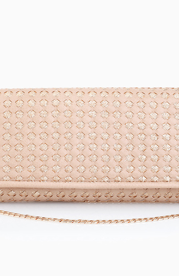 Glitter Basket Weave Clutch Slide 1