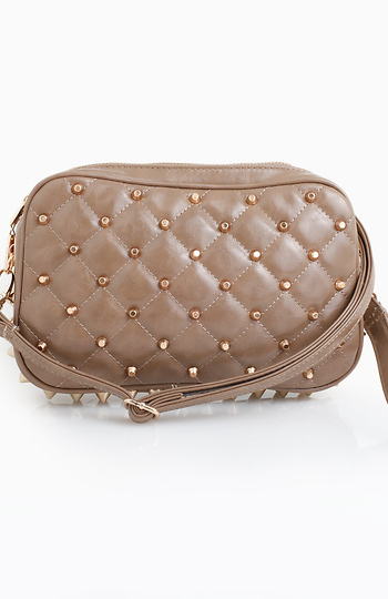 Quilted and Stud Clutch Slide 1