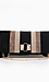 Suede Stripe Twist Lock Clutch Thumb 1