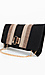 Suede Stripe Twist Lock Clutch Thumb 2
