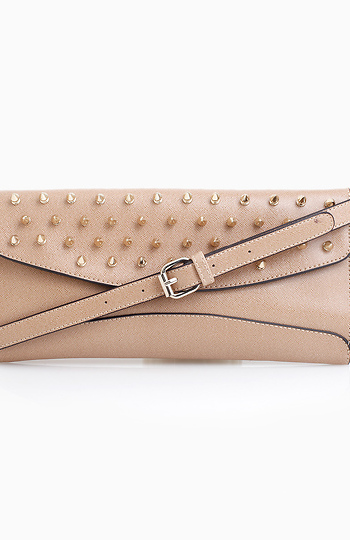Studded Flap Envelope Clutch Slide 1