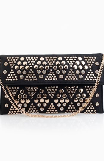 Midnight Studded Clutch Slide 1