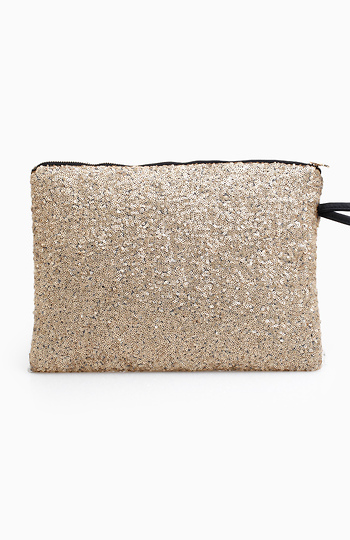 Sequin Fabric Clutch Slide 1