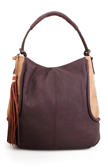 Two Tone Tassel Hobo Slide 1