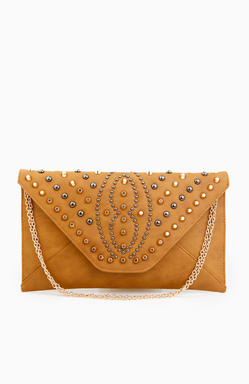 Studded Design Envelope Clutch Slide 1