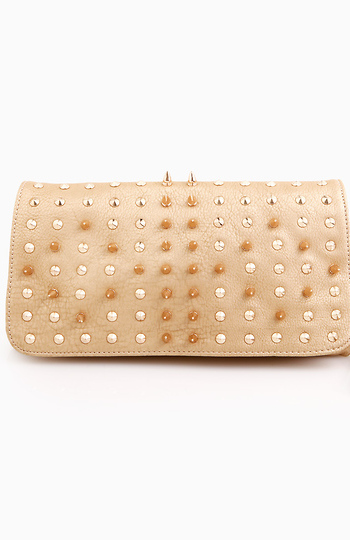 Spiky Fold Over Clutch Slide 1