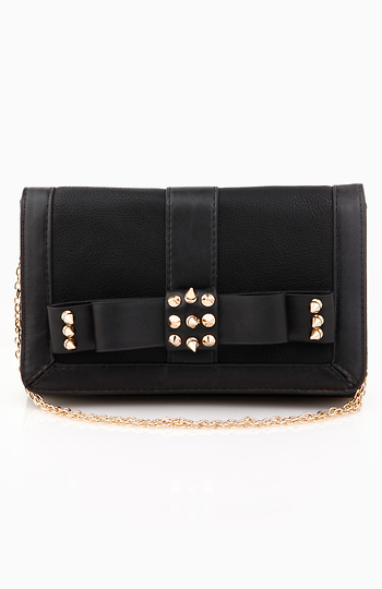Studded Fold Over Clutch Slide 1