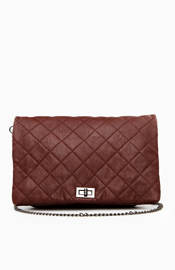 Fold Over Quilted Clutch Slide 1