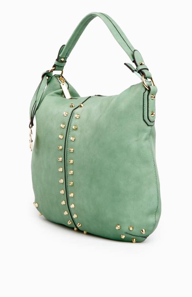 Center Gold Stud Bag in Mint DAILYLOOK