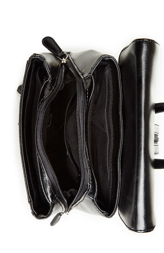 Bronson Alcott Vegan Leather Backpack in Black | DAILYLOOK