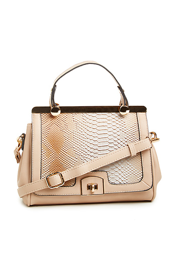 Marcy Roads Crocodile Embossed Satchel Slide 1