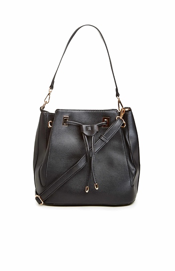 Disclosure Vegan Leather Bucket Bag Slide 1