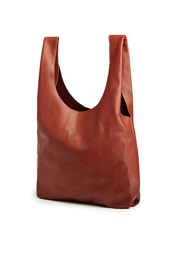 BAGGU Slouchy Leather Tote Slide 1