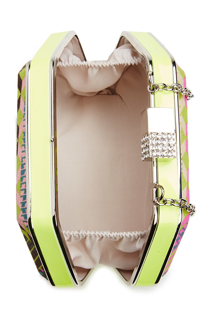 Colorful Geometric Box Clutch in Floral Multi DAILYLOOK