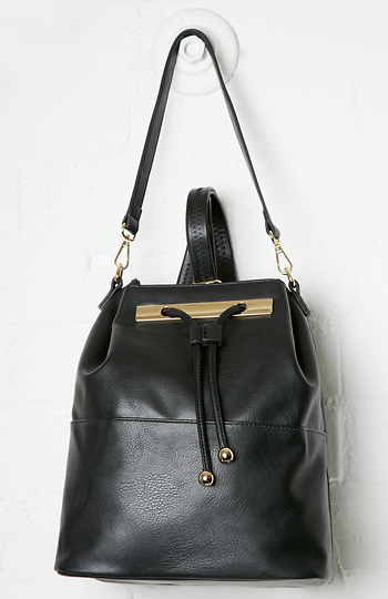 Gaffigan Vegan Leather Convertible Bucket Bag Slide 1