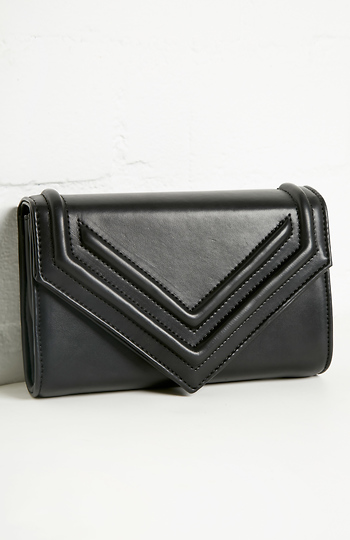 Tara Vegan Leather Chevron Purse Slide 1