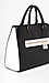 Monte Vegan Leather Colorblock Structured Tote Thumb 1