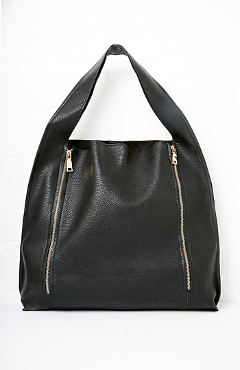 Rita Vegan Leather Zipper Front Shoulder Bag Slide 1
