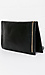 Fold Over Vegan Leather Side Zipper Clutch Thumb 3