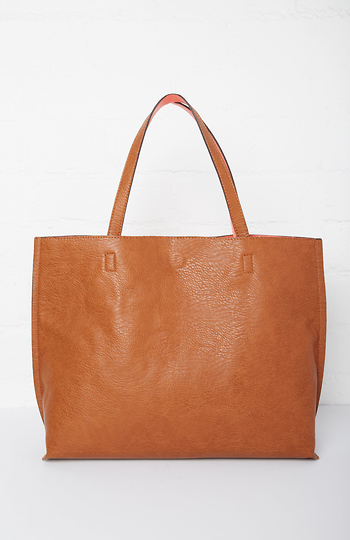 The Huckleberry Vegan Leather Reversible Tote Slide 1
