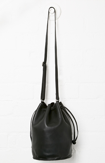 Yerse Leather Black Bucket Bag Slide 1