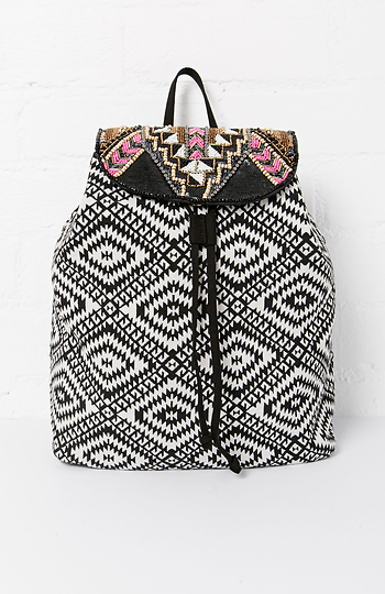 Beaded Tribal Bucket Bag Slide 1