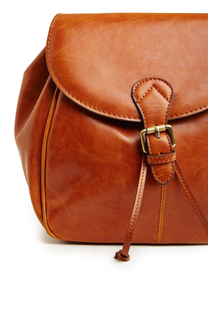 Shoshanna Vintage Vegan Leather Backpack in Camel DAILYLOOK