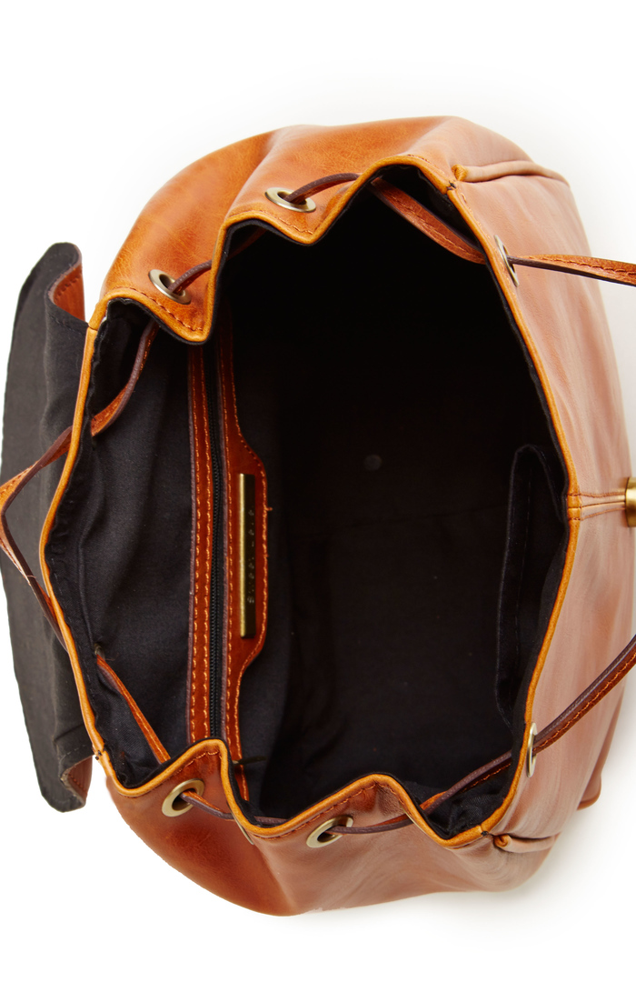 Shoshanna Vintage Vegan Leather Backpack in Camel DAILYLOOK