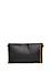 Structured Vegan Leather Crocodile Embossed Clutch Thumb 1