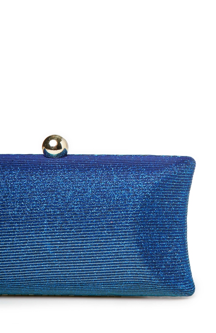 Sparkling Glitter Clutch in Blue DAILYLOOK