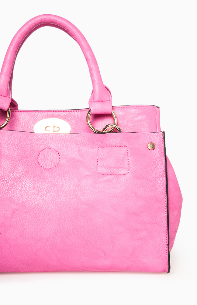 Multi Compartment Handbag in Pink | DAILYLOOK